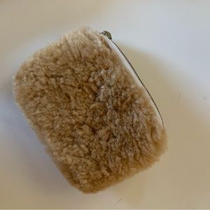Shearling pouch bag